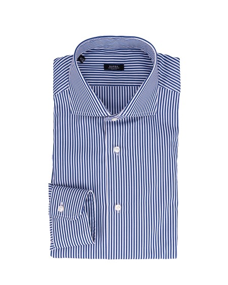 Shop BARBA  Shirt: Barba striped cotton shirt.
French collar.
Long sleeves with buttoned cuffs.
Composition: 100% Cotton.
Made in Italy.. I1U13 44081-1